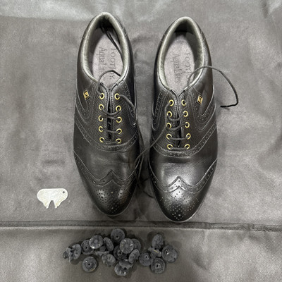 FootJoy FJ AQL Aqualite Spike Black Leather Golf Shoes UK Usa Vgc  UK