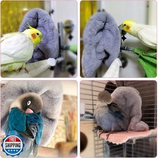 Corner Fleece Bird Blanket for Cage, Cozy Bird Bed Warmer Parrot House Cage H...