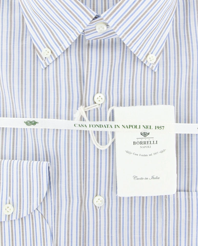 Camicia Multi-Colore Luigi Borrelli - Extra Slim - 15.75/40 - (60LB2693) - Immagine 2 di 4
