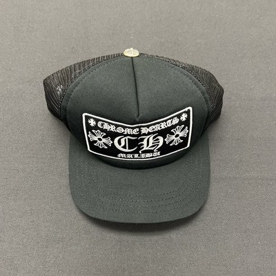 CHROME HEARTS CH TRUCKER SNAPBACK HAT CAP BLACK | eBay