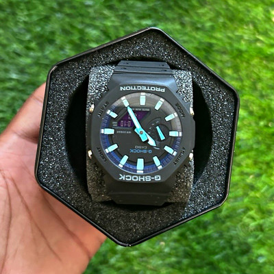 Casio G-SHOCK Analog-Digital Shock Resistant 200m Black Resin w/ Box