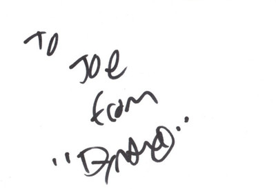 DYNAMO: MAGICIAN IMPOSSIBLE: DYNAMO SIGNED 6x4 PLAIN WHITECARD+COA