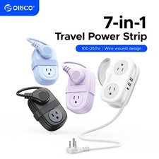 ORICO Travel Power Strip wi/ 4 Outlets 3 USB Charging Station 4ft Extension Cord