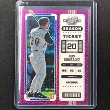 2023 Chronicles Mlb Luis Gonzalez Contenders Optic Ticket Purple Mojo 37/50