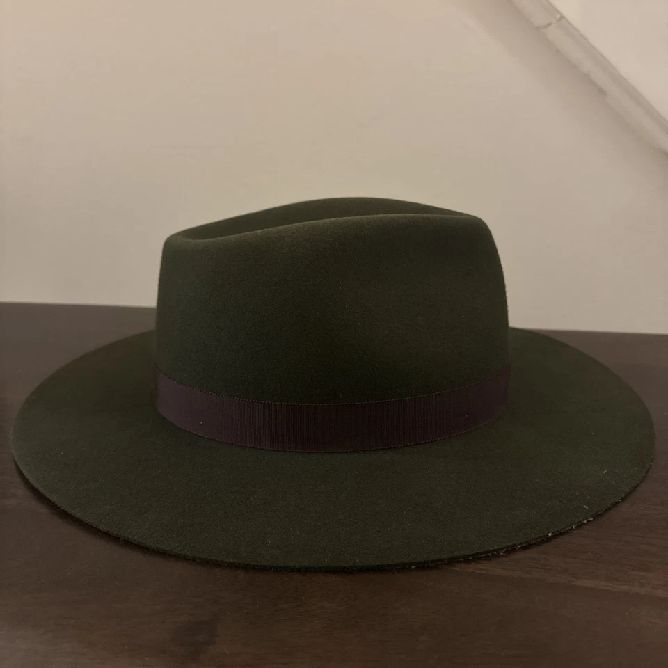 Sombrero Fedora Goorin Bros Mr. Phillips Lana Ala Ancha Verde Bosque Talla XL Foto 4 de 4