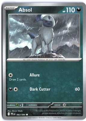 Absol 063/094 Phantasmal Flames NM Pokemon TCG