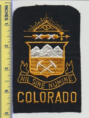 Vintage Original American Legion Colorado State Seal Felt Embroidered Patch