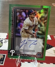 2025 Topps Update Series J.T. REALMUTO Autograph Green 🌈 Foil 35/99 PHILLIES