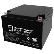 Mighty Max ML26-12 -12 Volt 26 AH, T3 Terminal, Rechargeable SLA AGM Battery