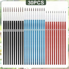 30Pcs Detail Paint Brushes, Fine Tip Paint Brush with 3 Sizes #0#00#000 Mini