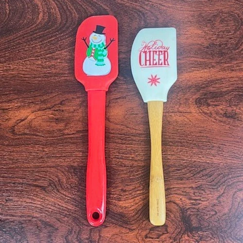 Pampered Chef Holiday Cheer Retired Silicone Baking Scraper, Snowman Spatula GUC - Image 2 of 4