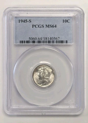 1945-S  Mercury Dime-Micro S- PCGS MS64 #Z251