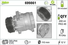 Kompressor Klimaanlage VALEO RE-GEN - AT 699861 +102.34€ Pfand für OPEL TRAFIC 1