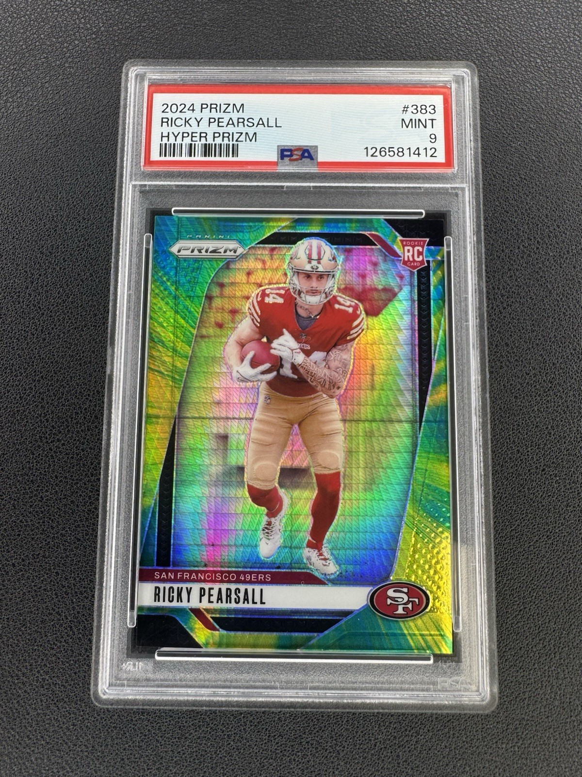 RICKY PEARSALL RC 2024 PANINI PRIZM HYPER PRIZM #383 49ERS /180