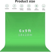 EMART Green Screen Backdrop 6 x 9 Ft Photography Greenscreen Background Sheet
