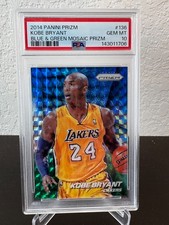 2014 Panini Prizm - Kobe Bryant #136 Blue & Green Mosaic Prizm PSA 10 LOW Pop
