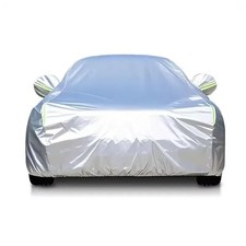 6 Layers Car Cover Waterproof All Weather Fit Sedan Length 184-193 inch silver