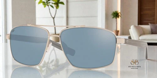 COSTA DEL MAR 6S4009 07 Flagler Gray Silver 62mm Men's Polarized Sunglasses 580P