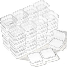 100 Pcs Clear Plastic Beads Storage Containers Box Small Clear Boxes
