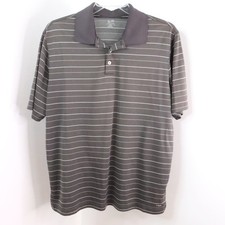 C9 Champion Men  s XL Gray Duo Dry Striped Athletic Golf Performance Polo Shirt
