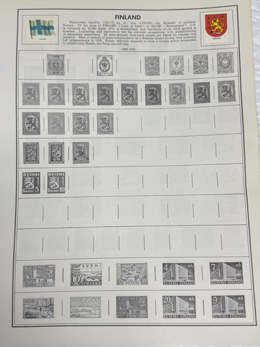 World Stamps Collection Lot Finland 1889- 1965 Mint Hinged Some Cancelled - Picture 10 of 12