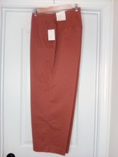A New Day Women Size 17R Brown High Rise Straight Hip Thigh Stretch Pants NWT