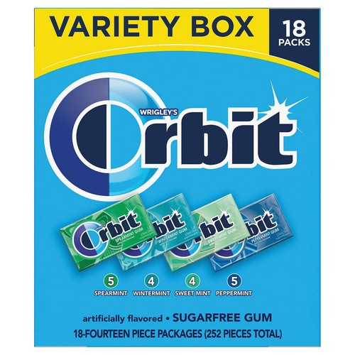 Orbit zuckerfrei neuwertig Kaugummi Bulk Sortenpackung, 14 Stück (18 Packungen) - Bild 1 von 4