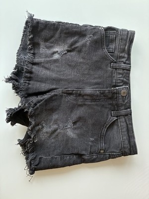 Kurze Jeans, Damen/Frauen, Hotpants, Schwarz, Gr. 36