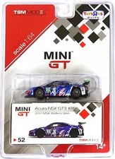 1/64 Miniature Car Acura NSX GT3 2017 IMSA Watkins Glen CURB #86 Blue MINI GT