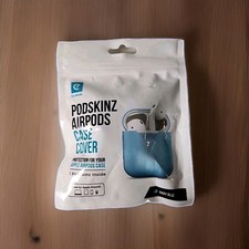 New Apple AirPods Case PodSkinz Protective Silicone Cover Blue, Fun, Fresh NIB