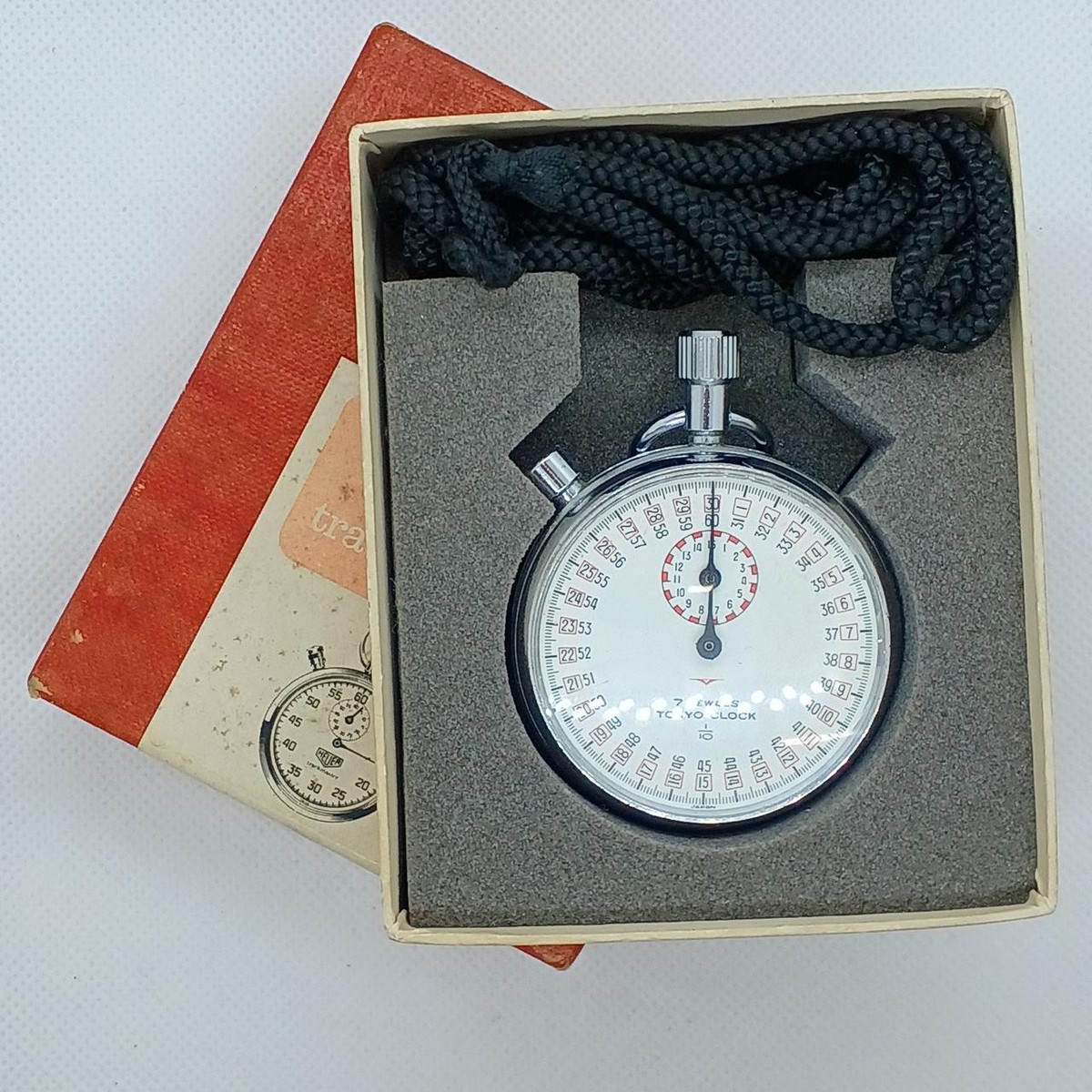 HEUER trackmaster ストップウォッチHS8037 Heuer Trackmaster HS8037 Stopwatch Tokyo Clock Vintage Model