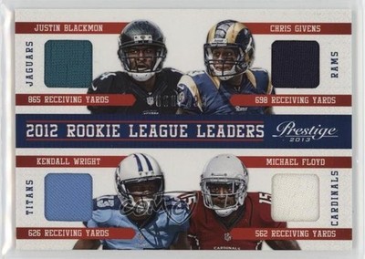2013 Prestige Justin Blackmon Kendall Wright Chris Givens Michael Floyd #4 18er