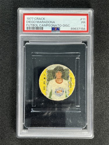 1977 Crack Diego Maradona #11 Futbol Campeonato Disc RC Rookie PSA 1 PR