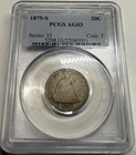 1875-S 20 Cent Piece PCGS AG03 Seated Liberty Twenty 20C Silver Coin (G113)
