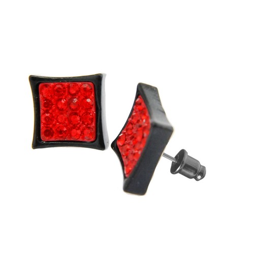Hip Hop Fashion 12 mm Square Push Back Ohrstecker TE 502 - Bild 2 von 5