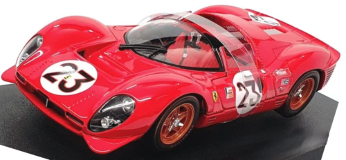 Ferrari Race Car 1966 Le Mans 1:24 Custom Built Metal Body Model18Carousel Red12 - Picture 8 of 17