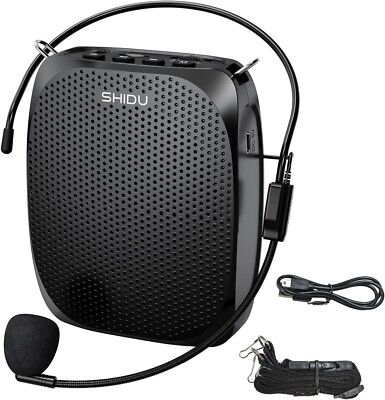 SHIDU Portable Voice Amplifier Personal Microphone Headset for Speaking...