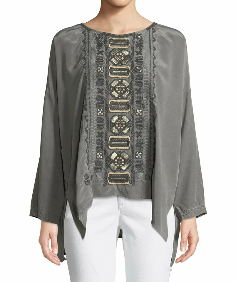 Johnny Was Alka Blouse En Soie - B15019 - Photo 1/1
