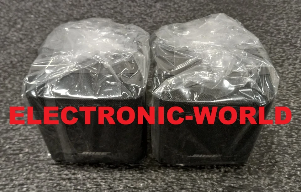 MINT Pair Bose Single Cube Black Speakers & Wall Mounts Acoustimass Lifestyle - Image 2 of 4