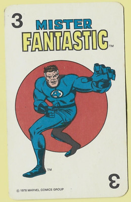 1978 Milton Bradley MISTER FANTASTIC Marvel Super Heroes Card vg/ex