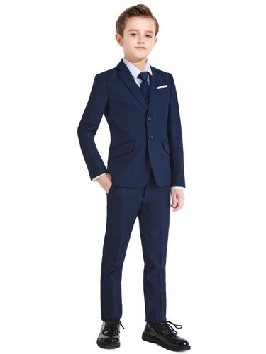 Boys Suits Colorful Formal Suits 5 Piece Slim Fit Dresswear Suit Set Outfit - Picture 25 of 28