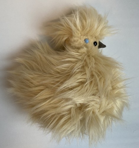 Patsy Puffaluff Silkie Hen Chicken Plush Stuffed Animal Buff Beige EUC 9" tall - Picture 2 of 7