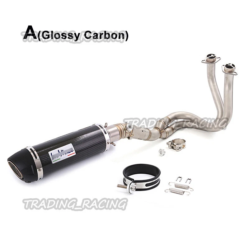 Sistema de escape completo silenciador de extremo de tubo de enlace delantero 51 mm para Kawasaki Ninja 650 Z650 Foto 2 de 4