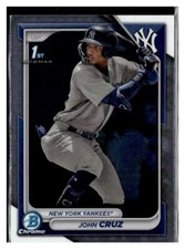 2024 Bowman #BCP-77 John Cruz Chrome Prospects 1st New York Yankees