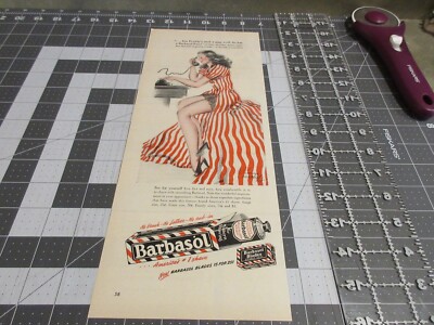 1946  Freddy's nice Wolf Barbasol Face, Pretty Girl Print Ad