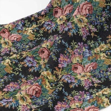 Vintage French Rose Floral Bouquet Jacquard Tapestry Upholstery Fabric Sofa BTHY