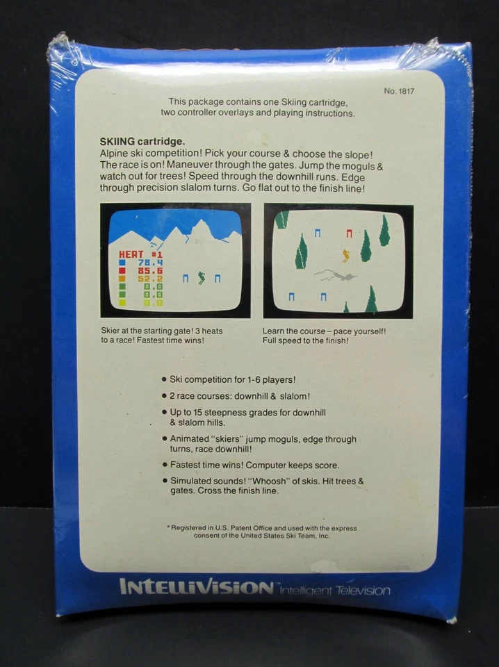 US Ski Team Skiing, Intellivision, Mattel 1980, NEW in Shrink Wrap - Image 2 of 4