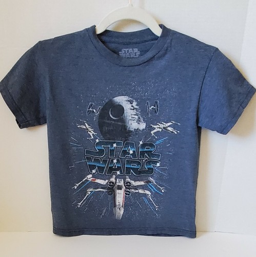 Star Wars Child's T-shirt Medium (8) Blue Graphic
