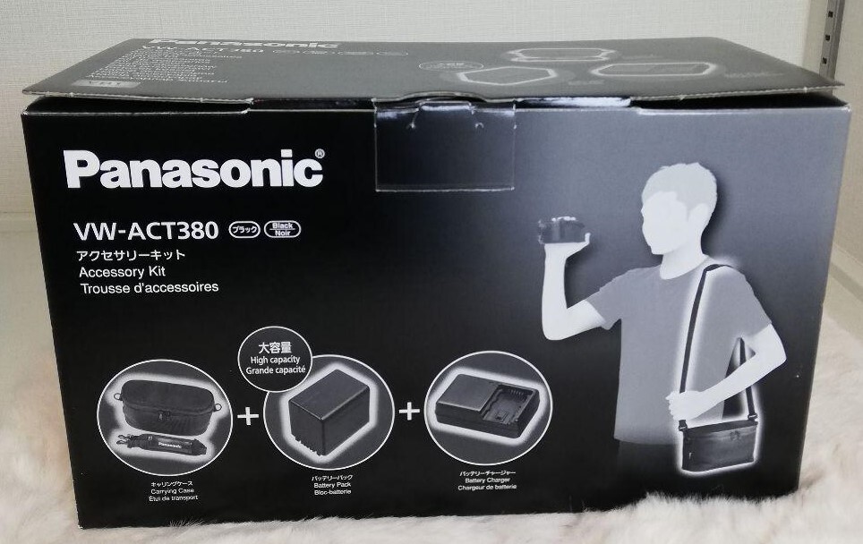 Panasonic VW-ACT380 アクセサリーキット 中古美品 Panasonic Accessory Kit ACT380 Black VW-ACT380-K for Video Camera