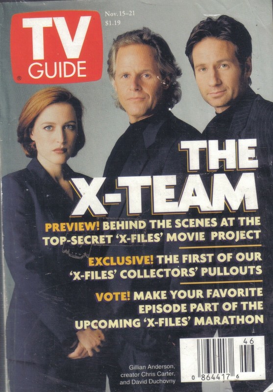 TV GUIDE MAGAZINE 11-15-97 X-FILES, GILLIAN ANDERSON, DAVID DUCHOVNY